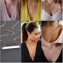 2015 Hot Fashion Gold Plated Chain Bar layer Necklace Casual Beads Leaf Long Strip Pendants Gifts Women Necklaces Jewelry