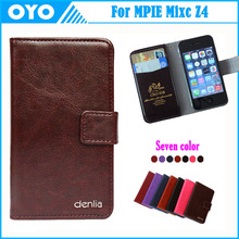 MPIE Mixc Z4 Case 7 Colors Flip Genuine Leather Smartphone Slip-resistant Pouch Case Cover Bifold Card Slots Wallet+Tracking
