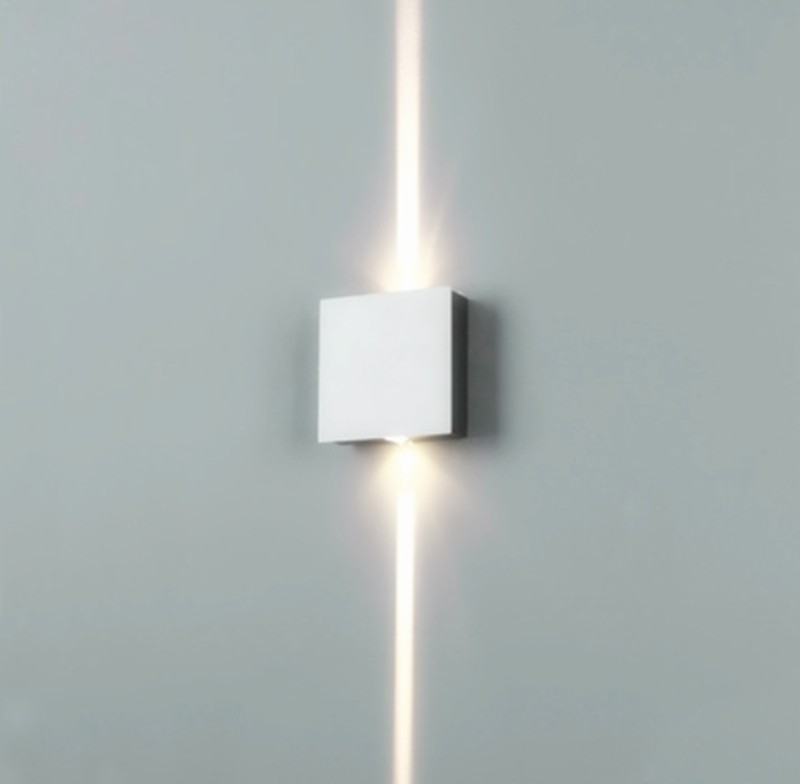 2 Narrow Beam Led Wall Lights Led Spot Light Up Down Light 140*140*45mm Rectangle Aluminum Industrial Indoor Wall Lamp WWL011