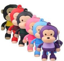 Hot Sale Cartoon Cute Monkey USB Flash Drive Pendrive 4GB 8GB 16GB USB Stick External Memory Storage Pen Drive