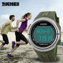 SKMEI 1058 Heart Rate Monitor Pedometer Sport Watches 50M Waterproof Digital Watch Men Women Calorie Counter