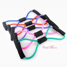 Crossfit Resistance Tube Workout Exercise for Yoga 8 Type Fashion Building Fitness Equipment Tool ZH071 2015