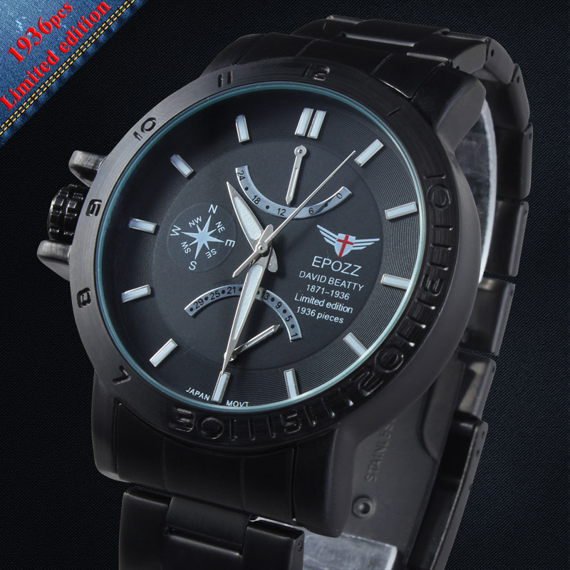 EP1602 50atm Japan Movt Quartz Watch Stainless Steel Band Back Water Japan Movt Stainless Steel Watch