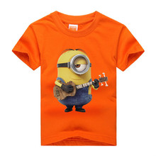 Fashion Summer Short Sleeve Unisex Despicable Me Minion Girl Cartoon Baby Character Print Tops Boys T Shirt Kid’s Clothes TX044