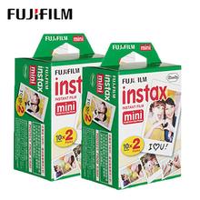 Fujifilm Instax Mini Film 2 packs (40 sheets) white Edge Instant Photo paper Camera mini 7S 8 25 50S 90s Film free shipping