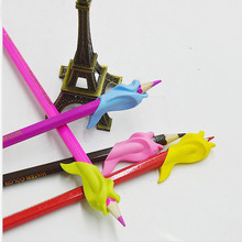 1pcs/lot High Quality Silicon Best Gift Dolphin Fish Style Writing Posture Correction Children Pencil Students Hold a Pen H1235