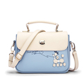 Fresh Style Small Bag Cute Cartoon Print Women Simple Cute Handbag Lovely Dog Rhinestone Ladies Flap