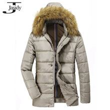 M-XXL Long Hat Detachable Winter jackets mens Thick Slim zipper mens parka jacket Casual Warm mens winter jacket JL059