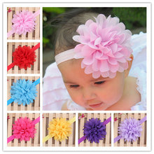 Newborn Baby Girls Satin Ribbon Flower Headbands Photography Props Infant Baby Headband children Accessories  W070
