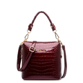 Classic Crocodile print Shoulder Bag Women Luxury Designer Small Bag Ladies Trendy Patent Leather Handbag Fashion