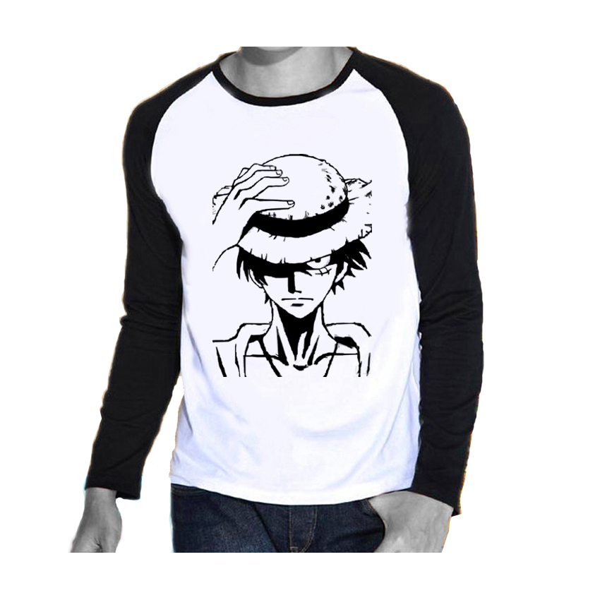 2016 New One Piece Luffy Fashion O neck Casual T shirt Full Sleeve For