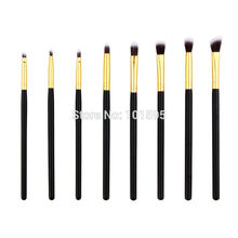 8PCS Makeup Brushes Cosmetics Eyeshadow Eyeliner Brush Kit Set Wooden Makeup tool Free shipping