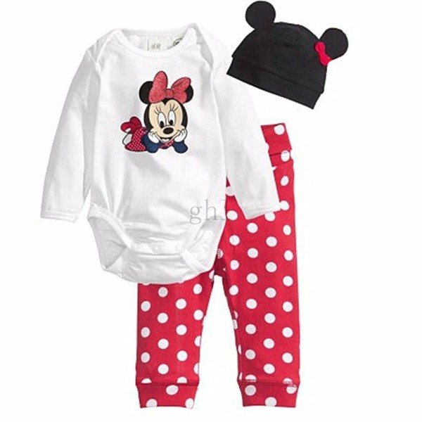 2016 New Fashion Baby Boy Clothing Set 3pcs(Long-sleeved Romper+hat+pants) Infant Newborn Baby Girls Character Clothes Suit 11