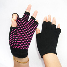 Women Men Prousource Super Grippy Non-slip Gray Yoga Gloves Anti-slip Grip Fingerless Sports Exercise Warm Gloves Free Shipping