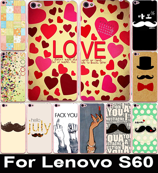 LOVE Lipstick Anchors Moustache Life Back Cellphone Case Cover For Lenovo S60 S60T S60W Protective Cases