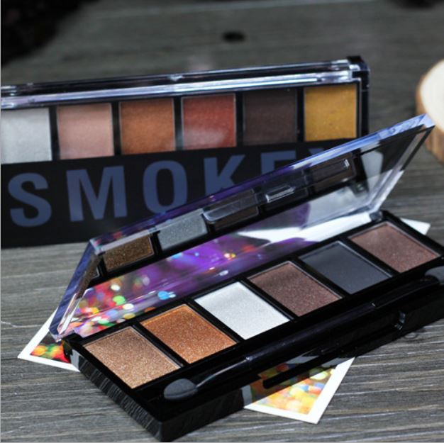 Sugar Box 6 Colors Eyeshadow Palette Glamorous Smokey Eye Shadow Makeup Make up Kit
