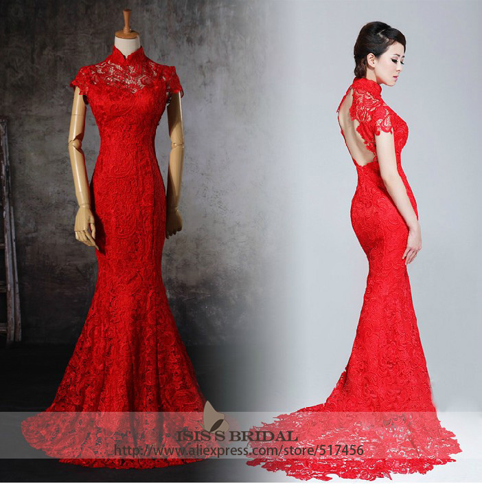 Red wedding dress vintage