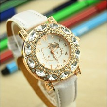 The new women s fashion watches for children recreational sports sapphire KT Cat Quartz Watch