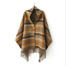 Tassel Plaid Tartan Cashmere Desigual Scarf For Women Poncho Shawl Blanket Pashmina Magic Luxury Scarves MF698512