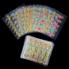 24 Pcs Lot Beauty 3D Bronzing Cross Designs Nail Art Stickers Manicure Stamping Decals DIY Decorations