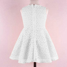 2016 Summer Girls Dress Elegant Princess Dress With Flower Fashion Lace Dress