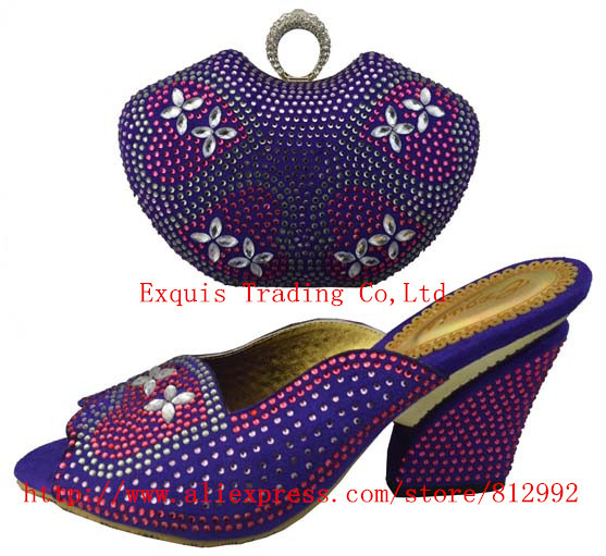 arrival women bags with shoes italian 1308 29 purple set shoes and bag ...