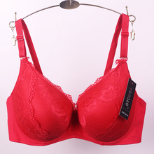 Women Plus Size Bra 38D 38DD 38C 40C 40D 40DD 3/4 Cup Mother Lace Bras Push Up Black bandeau Female Underwear Underwear UB0026