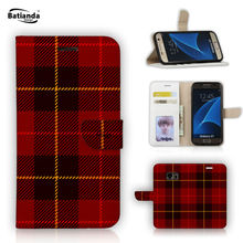 M10 Classical Tartan / Check Pattern Case For HTC M10 Phone Bag Case PU Pattern Wallet Flip Stand Protect Cover Print Case