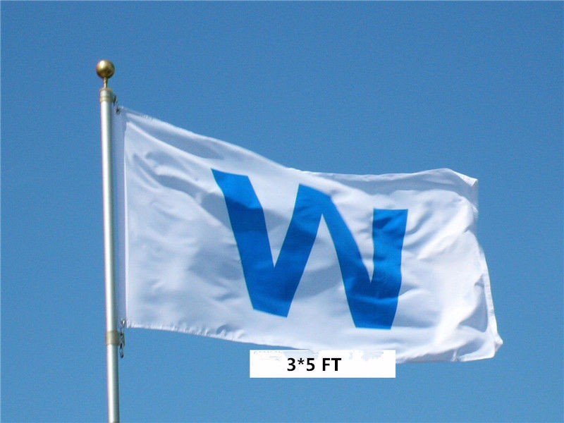 Chicago Cubs W MLB Banner Flag 3' x 5' Win Fan Baseball Team Decor