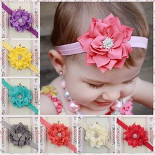 Fashion Baby Girl Headbands Cute Peony flower Hair Bands Baby Cloth Headband Elasticity Headwear hair accessories