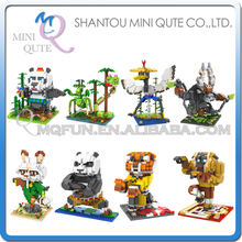 Mini Qute WTOYW LOZ 2016 New Arrive Kung Fu Panda Po Kawaii cartoon Plastic Cube Building Block Brick figures Educational Toy