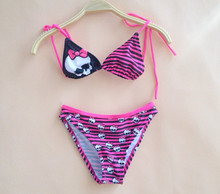 2015 New Lovely Monster High’s School Child Bikini Swimsuit Swimwear Bathing Suit For Girls Kids Bikini Children Swimwear B00072