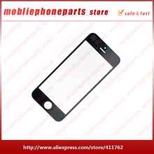 Free Shipping Original Black Front Tempered Glass For iPhone 5S Mobilephone Parts 5PCS LOT