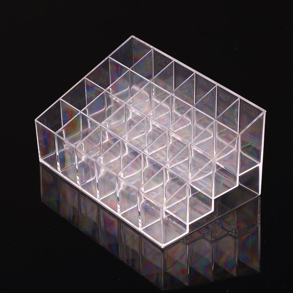 24 trapezoid clear makeup display lipstick stand case cosmetic organizer holder ebay.