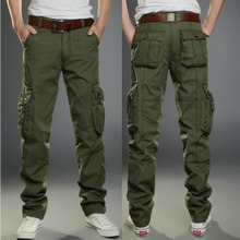 free shipping 2016 spring and autumn new men in camouflage pants large size multi-pocket casual trousers tooling