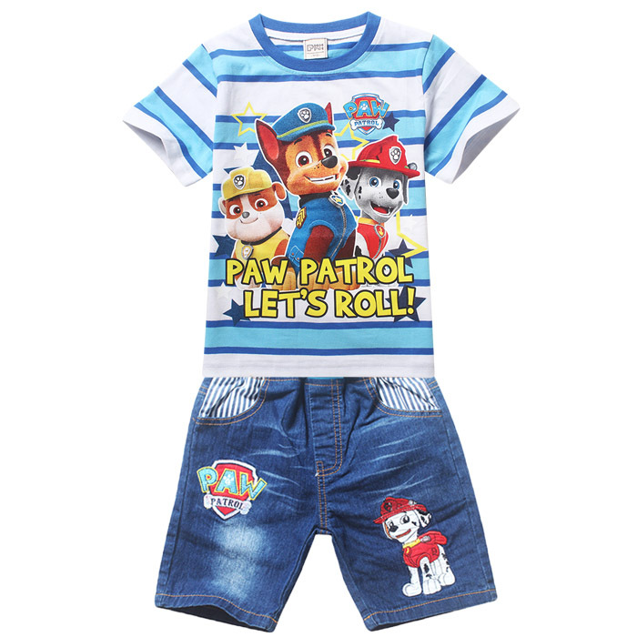 Paw Dog Patrol Children Girls Boys Cartoon sets Costume Clothing set for Kids Patrol Clothes Girls