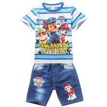 Paw Dog Patrol Children Girls Boys Cartoon sets Costume Clothing set for Kids Patrol Clothes Girls