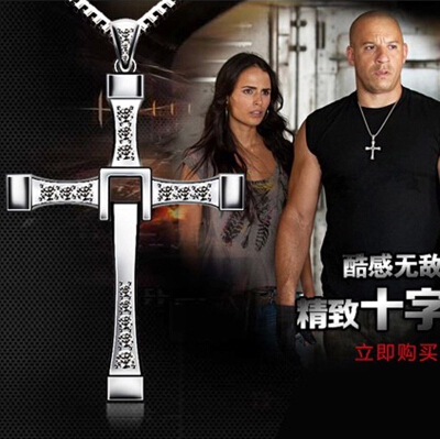 New Male Necklaces Pendants Fashion Movie jewelry The Fast and The Furious Toretto Men Classic CROSS