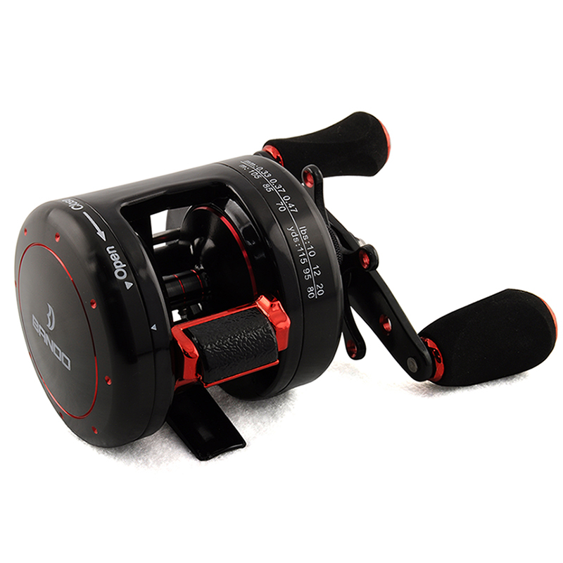 9+1BB ROUND DRUM REEL right hand drum TROLLING REEL BANDO original metal BOAT fishing reel BLACK