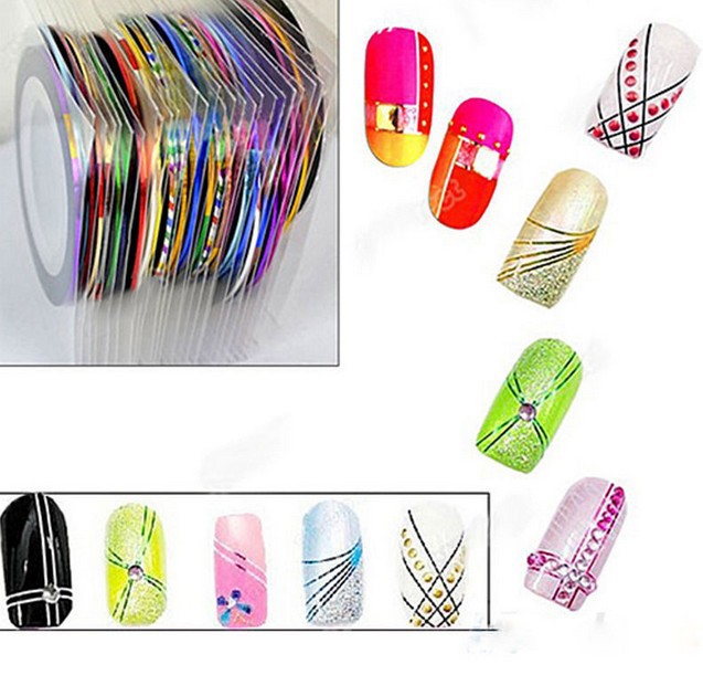 10 PCS Rolls Striping Tape Lines Nail Sticker Nail DIY Kit Nails Art UV Gel Tip