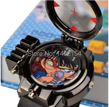 De los niños de Detective Conan reloj con zoom y función laser, al azar personajes de dibujos animados Kid reloj de pulsera a estrenar