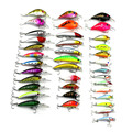 37 Pcs pack Mixed 5 Models Fishing Lures Set Crankbait Minnow Fishing Hard Baits wtih Sharp