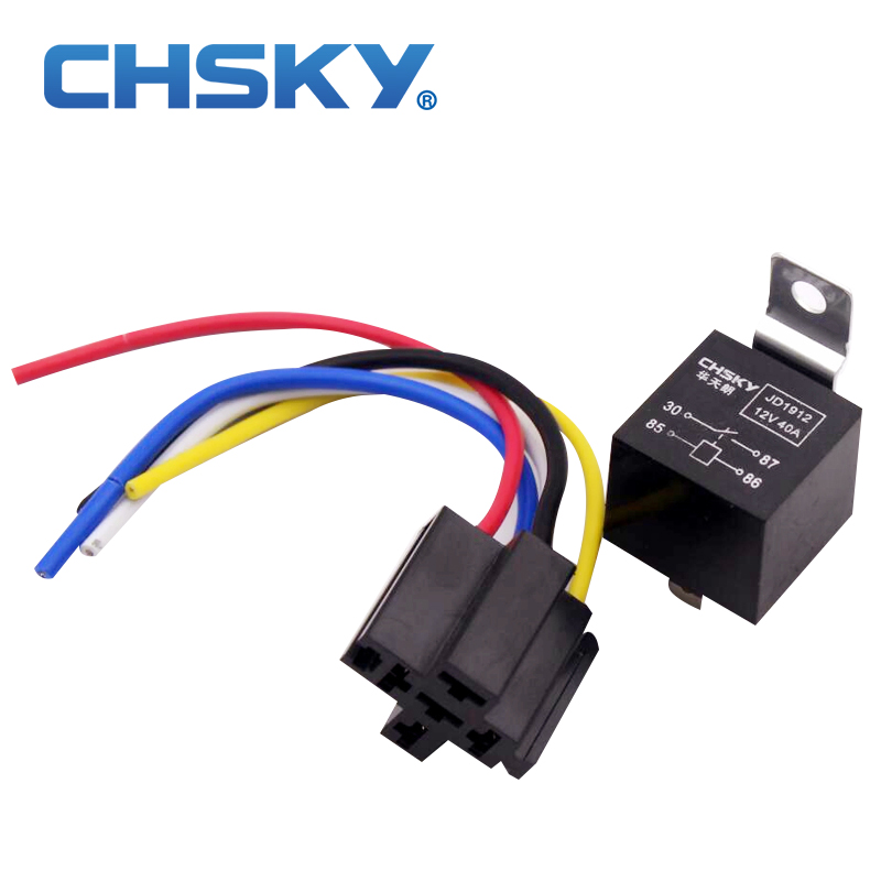 1 piece Waterproof automotive relay 12v 5pin 40A car relay with black