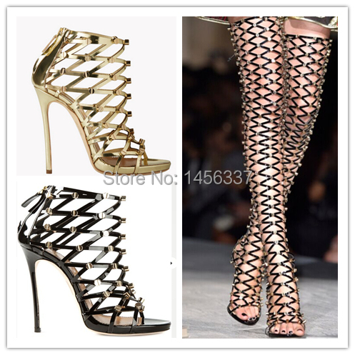 ... -High-Tall-gladiator-Sandals-Boots-Summer-Tall-Cage-boots-knee.jpg