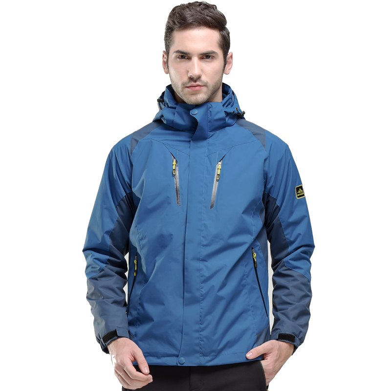 2015 Fashion Armband Design Winter Jacket Coat Outdoor Hooded Jacket Men Waterproof Windproof Sport Coat Outerwear 16628