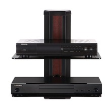 Fenge 2-tiers а . в . полка со стеклом тв стены компонент для dvd-ресивер стойки / DVD / кабельных муфт