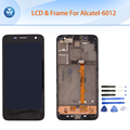 Original LCD for Alcatel OT6012 6012A 6012X LCD display touch screen digitizer frame full assembly black