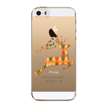 Merry Christmas For Apple iPhone 5 5S Ultra Thin 0 5mm Soft TPU Translucent Painted Mobile