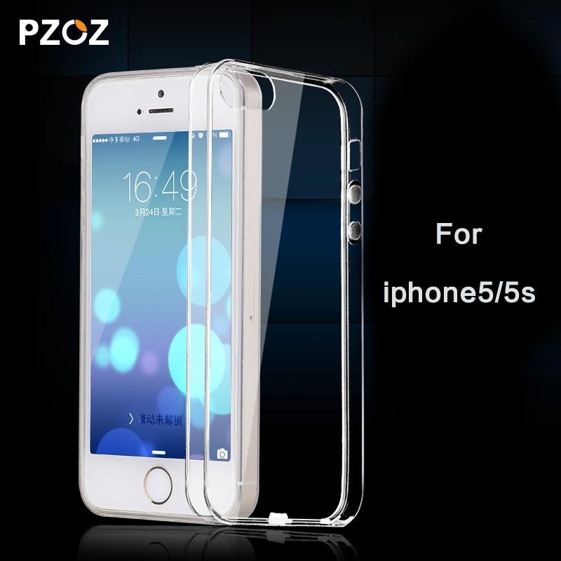 PZOZ iphon5 случае оригинала Для iphone 5 s силиконовый чехол тонкий прозрачный, мягкая защита shell Для iphone 5s ihone 5S i5