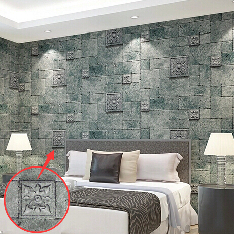 3D wallpaper Deep Embossed Brick Wall paper roll for home decoration wallcovering papel de parede listrado R475